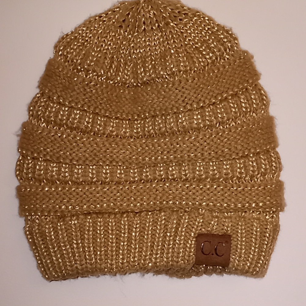 C.C. Exclusives Gold Chunky Winter Hat